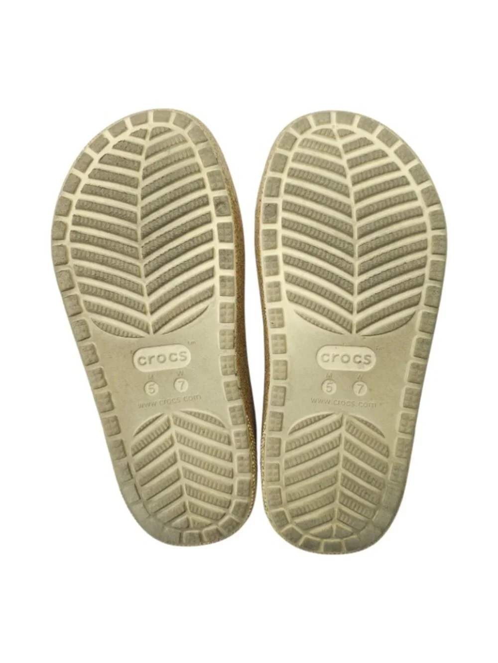 Crocs Classic Cozzzy Glitter Sandals Women 7 Gold Fuzzy Lined Slide Taco Jibbitz